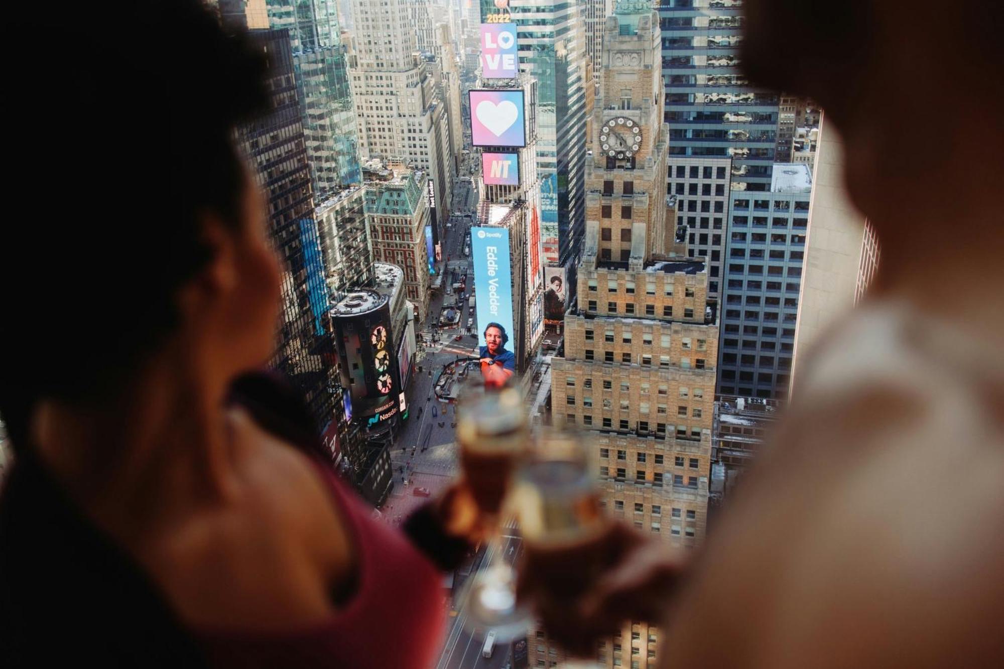 Hotel New York Marriott Marquis Esterno foto View from the 50th floor